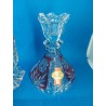 Ensemble Élégant en Cristal au Plomb 24% Anna Hutte - Vase et 2 Chandeliers - Origine Allemagne