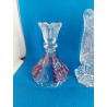 Ensemble Élégant en Cristal au Plomb 24% Anna Hutte - Vase et 2 Chandeliers - Origine Allemagne