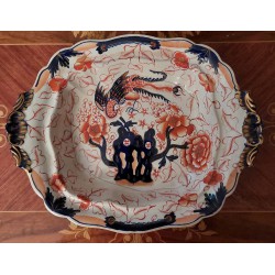 Plat en Faïence Anglaise du XIXe Siècle (1850) avec Décor Imari