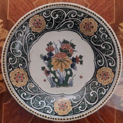 Assiette polychrome DE PORCELEYNE FLES - ROYAL DELFT XIX-XXe