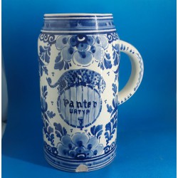 Chope à bière bleue de Delft "Panter Urtyp" - 5 litres