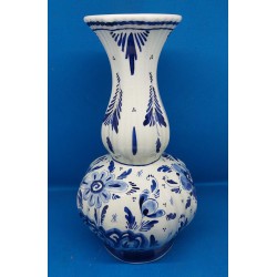 Vase Vintage en Faïence de Delft des Années 1970 avec Félure