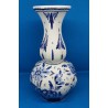 Vase Vintage en Faïence de Delft des Années 1970 avec Félure