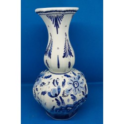 Vase Vintage en Faïence de Delft des Années 1970 avec Félure