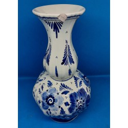 Vase Vintage en Faïence de Delft des Années 1970 avec Félure