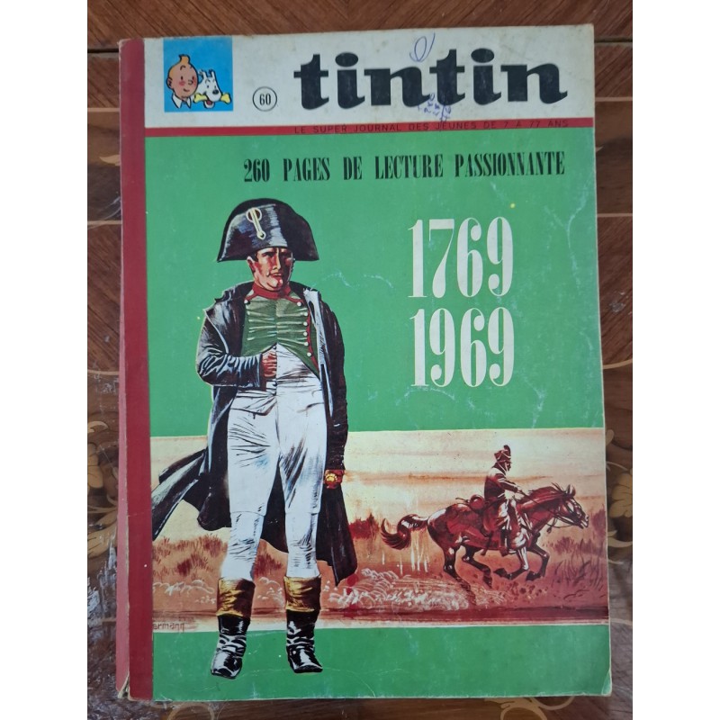 Recueil Souple Tintin N°60 (Napoléon) - 260 pages - 5 Numéros de 1969 (du N°19 au N°23)