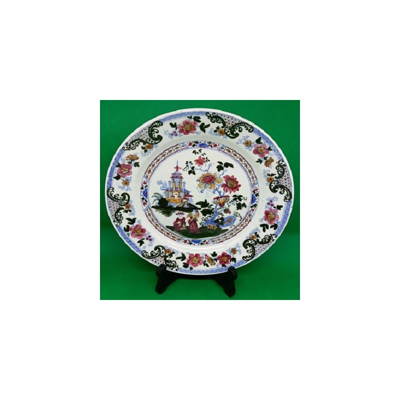 Assiette Européenne decor chinois  XVIII ème - D24cm