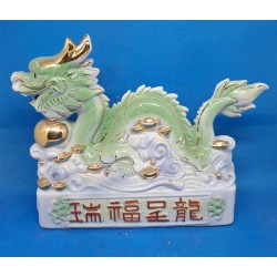 Dragon Chinois en Faïence -...