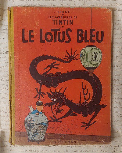 Un Trésor de la Bande Dessinée : Tintin et Le Lotus Bleu - 5B20bis - 1957 logicantiq