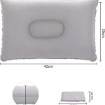 ROVOZAR Lot de 2 Coussins Gonflable de Camping Oreiller Gonflable pour Les Voyages, Le Bureau, Les Excursions 42×29 cm Gris CQ02-2 CQ02H-2