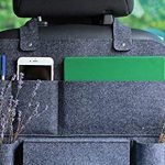 Organisateur de Rangement pour Siege Voiture Intérieur des accessoires de camping-car, 62x41cm – Gris foncé