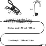 13.99 € – Corde à linge Flexible, Wanxida Portable Étendoir à linge avec 13 Boucles de positionnement noires pour camping randonnée voyages de plage et l’utilisation à domicile Séchage (Noir Pourpre)