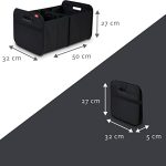 achilles Boîte pliable pour voiture, Sac de coffre pliable, Sac à provisions, Organisateur de coffre, Sac de voiture, Panier pliable, sac pliable, Sacs de rangement, Boîte, Noir, 50 x 32 x 27 cm