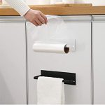 Porte Essuie Tout Auto-Adhésif Supports pour Papier Essuie-Tout en Support Essuie Tout Dérouleur Essuie Tout Porte Rouleau de Cuisine Mural pour Armoire de Cuisine ou Salle de Bain