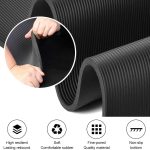 ATIVAFIT NBR Yoga d’exercice Tapis de Sol rembourré Extra épais 10 mm antidérapant entraînement Pilates Tapis d’exercice