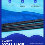 OCOOPA Couverture de Plage sans Sable, Extra Large 300x280cm, étanche au Sable, matériau Durable Doux et Confortable, Conception à Rayures Larges, Compact léger pour Vacances (XL, Bleu Marin)