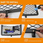 Filet Rangement pour Camping Car 5 PCS, Organizer Rangement Coffre Voiture 36 * 18 CM, Multifonctionnel Accessoire Sac Pocket Rangement pour Ustensiles, Bateau, Maison (avec Crochet, Vis, Cache Vis)