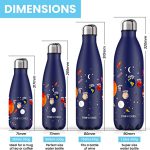 PROWORKS Bouteille d’eau Isotherme, sans BPA, Gourde INOX Reutilisable pour Maintien Chaud de 12 Heures & du Froid Jusqu’à 24 Heures, pour Sport, Gym, Voyage – 350ml / 500ml / 750ml / 1 Litre