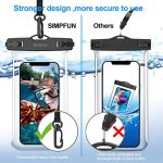 SIMPFUN Pochette Etanche Smartphone Pochette Téléphone Étanche 7,0 Pouces (Lot de 2) IPX8 pour la Natation Le Bain et la Cuisine，pour iPhone 12pro / 12pro Max/Galaxy S20 / Huawei P30 / Xiaomi