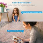 Wansview Caméra Surveillance WiFi 1080P, Caméra IP WiFi sans Fil Caméra Dôme avec Vision Nocturne, Détection de Mouvement, Audio Bidirectionnel, Pan/Tilt pour Bébé/Animal- Q6 Blanche