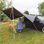 Qeedo Motor Tarp Auvent Fourgon avec Protection UV (UV80) et Dark-Coating – Convient pour: Camping-Cars, caravanes, auvents, tuyauterie ou Montage à Ventouse