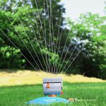 GRÜNTEK Arroseur de Jardin Asperseur Oscillant Primavera. Arrosage Automatique Turbo Pelouse et Gazon. Ampleur Jet 16,5M